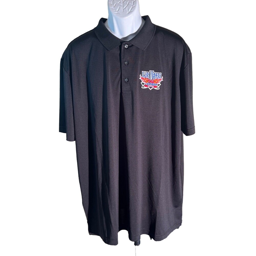 JACK NICKLAUS Men's Short Sleeve Button Down NASCAR LAS VEGAS 400 Golf Shirt XXL